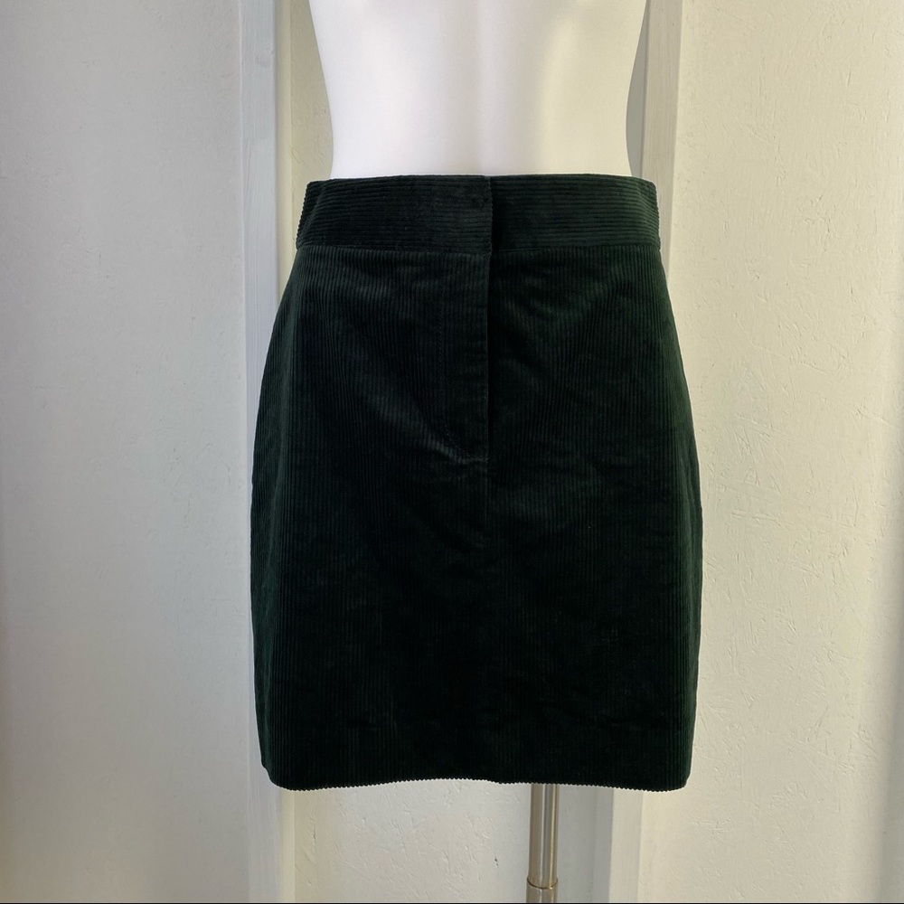 Kate Spade New York Dark Green Corduroy Mini Skirt